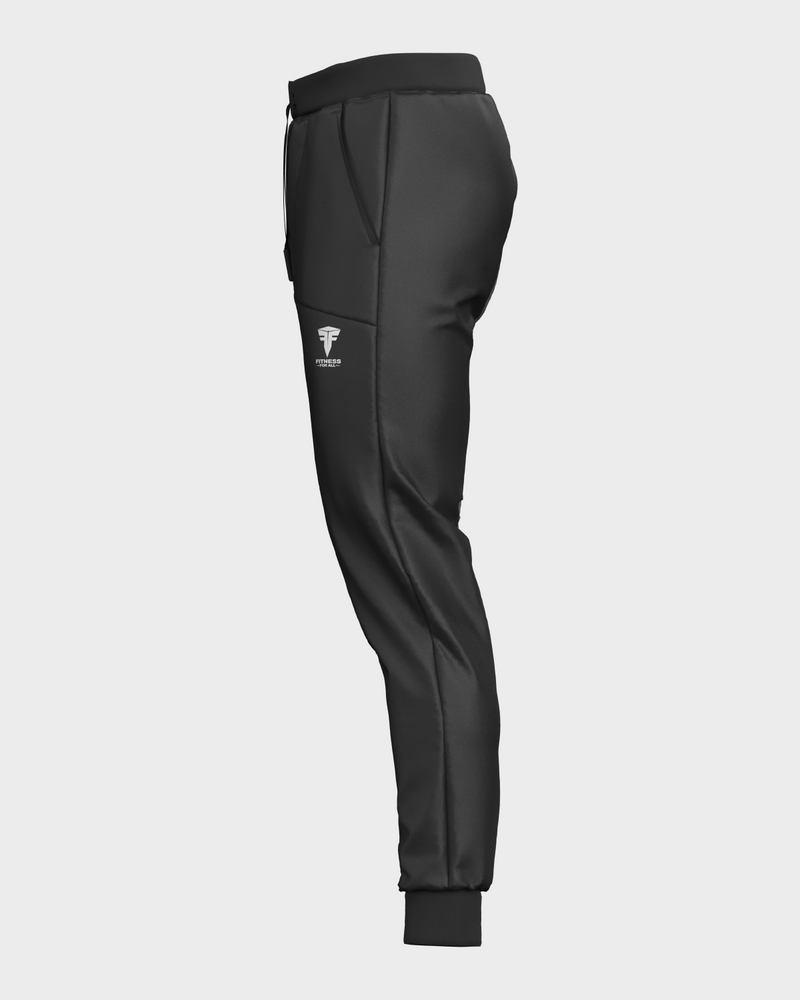 Mens Cuff Bottom Tech Joggers - Black
