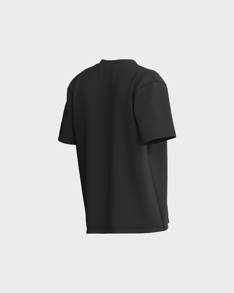 Mens Oversized Dropped Shoulder Tee - Black