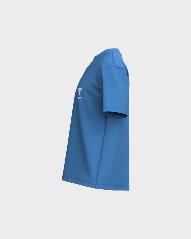 Mens Oversized Dropped Shoulder Tee - Blue