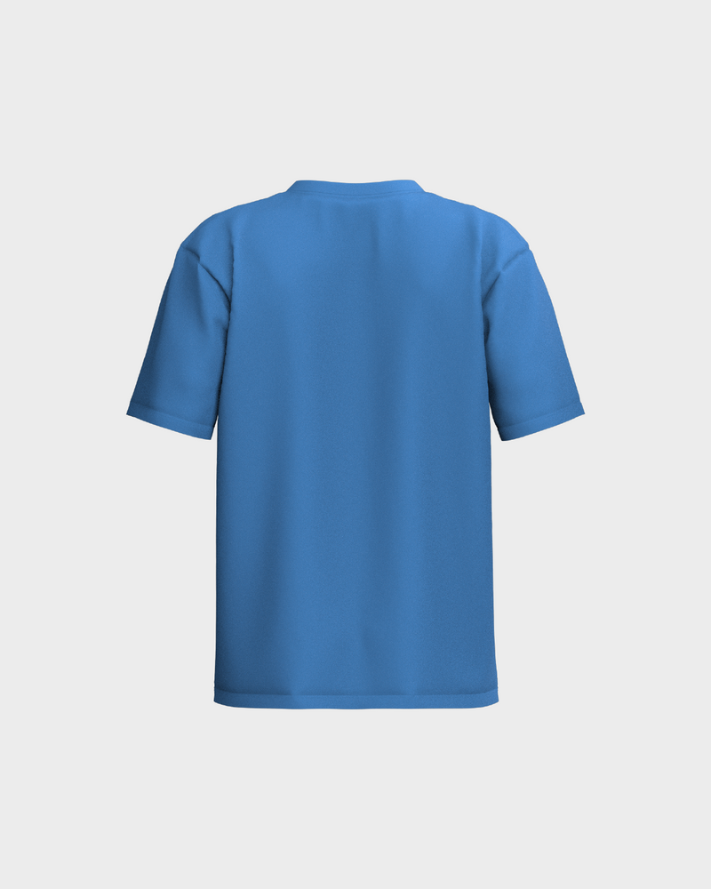 Mens Oversized Dropped Shoulder Tee - Blue